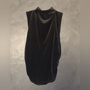 Old Navy Black  Velour Cowl Neck Shell Top